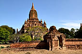 Bagan Myanmar. Temple clusters near the Gubyauknge, Myinkaba. 